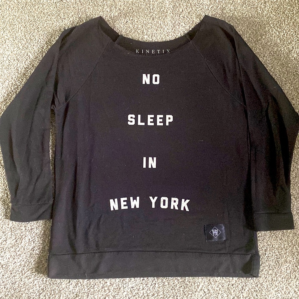 Black kinetix light long sleeve shirt